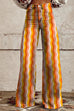 Trixiedress High Rise Color Block Printed Wide Leg Pants