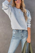 Trixiedress Crewneck Puff Sleeves Comfy Sweatshirt