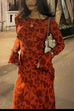 Trixiedress Bell Long Sleeves Floral Print Maxi Dress