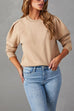 Trixiedress Crewneck Puff Sleeves Comfy Sweatshirt