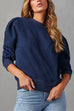 Trixiedress Crewneck Puff Sleeves Comfy Sweatshirt