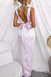 Sleeveless Bow Knot Backless Maxi Party Dress