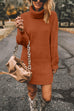 Trixiedress Turtleneck Long Sleeves Ribbed Knit Sweater Dress(in 7 Colors!)