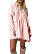 Trixiedress Long Sleeves Button Up Mini Shirt Dress