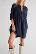 Trixiedress Long Sleeves Button Up Mini Shirt Dress