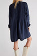 Trixiedress Long Sleeves Button Up Mini Shirt Dress