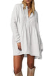 Trixiedress Long Sleeves Button Up Mini Shirt Dress