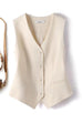 Trixiedress V Neck Button Up Pocketed Blazer Vest