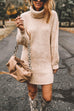 Trixiedress Turtleneck Long Sleeves Ribbed Knit Sweater Dress(in 7 Colors!)