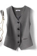 Trixiedress V Neck Button Up Pocketed Blazer Vest