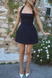 Trixiedress Halter Neck Backless A-line Mini Dress