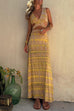 Trixiedress V Neck Cut Out Side Split Tie Dye Maxi Dress