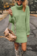 Trixiedress Turtleneck Long Sleeves Ribbed Knit Sweater Dress(in 7 Colors!)