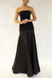 Trixiedress Strapless Patchwork Flare Gown Maxi Party Dress