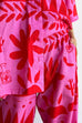 Trixiedress Unique Print Short Sleeves Blouse Shirt Elastic Waist Wide Leg Pants Set