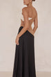 Trixiedress Strapless Color Block Pocketed Maxi Party Dress