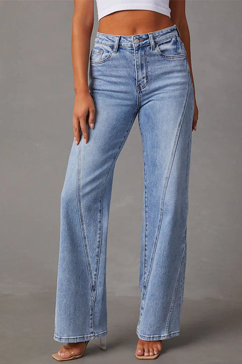 Trixiedress Timeless Distressed Straight Leg Splice Jeans