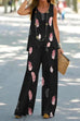 Trixiedress Summer Sleeveless Tank Top Wide Leg Pants Printed Set