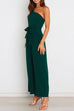 Trixiedress One Shoulder Tie Waist Wide Leg Cami Jumpsuit