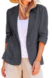 Trixiedress Notch Lapel One Button Casual Blazer