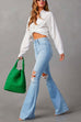 Trixiedress Distressed Bell Bottoms Ripped Trendy Jeans