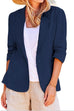 Trixiedress Notch Lapel One Button Casual Blazer