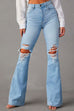 Trixiedress Distressed Bell Bottoms Ripped Trendy Jeans