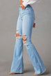 Trixiedress Distressed Bell Bottoms Ripped Trendy Jeans