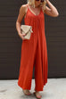 Trixiedress Solid Scoop Neck Wide Leg Baggy Cami Jumpsuit