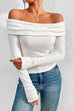 Trixiedress Off Shoulder Long Sleeves Bottoming Shirt