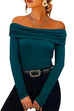 Trixiedress Off Shoulder Long Sleeves Bottoming Shirt