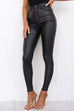 High Waist Faux Leather Stretchy Slim Fit Pants