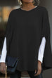 Trixiedress Crewneck Batwing Sleeve Cloak Top