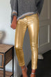 Trixiedress Slim Fit Faux Leather Leggings Pants with Pockets