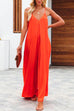 Trixiedress Spaghetti V Neck Wide Leg Cami Jumpsuit with Pockets