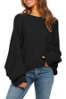 Trixiedress Batwing Long Sleeves Ribbed Knit Tunic Sweater