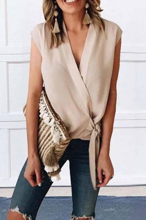 Trixiedress Wrap V Neck Chicest Top
