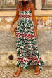 Trixiedress Bohemia Smocked Ruffle Tiered Maxi Cami Holiday Dress