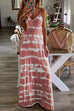 Trixiedress Vacay Spaghetti V Neck Tie Dye Maxi Dress