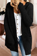 Trixiedress Solid Open Front pocketed Knit Sweater Outwear