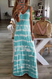 Trixiedress Vacay Spaghetti V Neck Tie Dye Maxi Dress