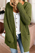 Trixiedress Solid Open Front pocketed Knit Sweater Outwear