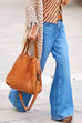 Trixiedress High Waist Wide Leg Straight Denim Pants