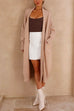 Trixiedress Open Front Dolman Sleeves Pocketed Long Knit Cardigan