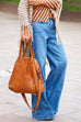 Trixiedress High Waist Wide Leg Straight Denim Pants