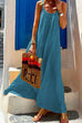 Trixiedress Scoop Neck Cotton Linen Maxi Beach Cami Dress