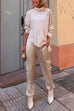 Trixiedress Casual Pocketed Cargo Satin Jogger Pants