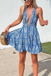 Trixiedress Deep V Neck Backless Beach Mini Dress