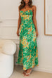 Trixiedress Spaghetti Strap Twist Back Printed Maxi Vacation Dress