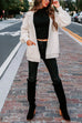 Trixiedress Splice Single Button Pocketed Knitting Sweater Blazer